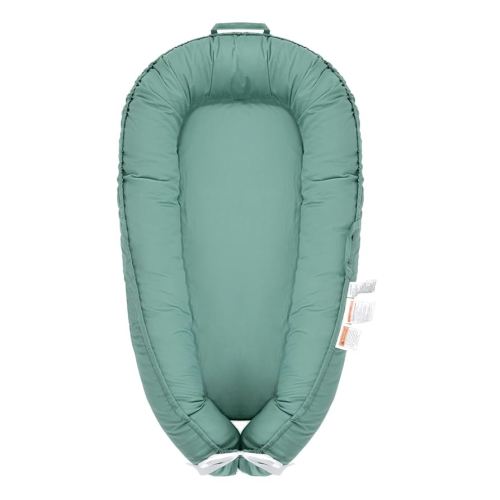 Baby Lounger for Newborn, Baby Lounger for 0-24 Months, Breathable and 100% Cotton Baby Nest Co Sleeper for Baby in Bed, Adjustable Portable Infant Lounger Baby Floor Seat for Home and Travel