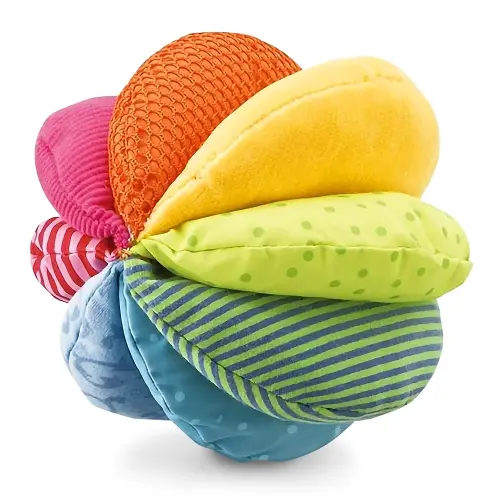 HABA Baby Balls - Machine Washable Baby Sensory Toys - Ideal Baby Toy for Teething, Tummy Time Toys for Ages 6 Months & up