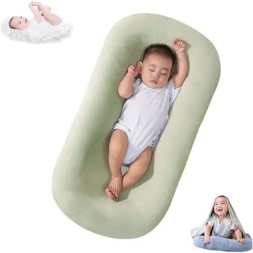 Baby Lounger Pillow for Newborn Babies 0-18 Months, Bionic Organic Lounger for Baby, Soft Cotton Breathable Baby Nest Sleeper