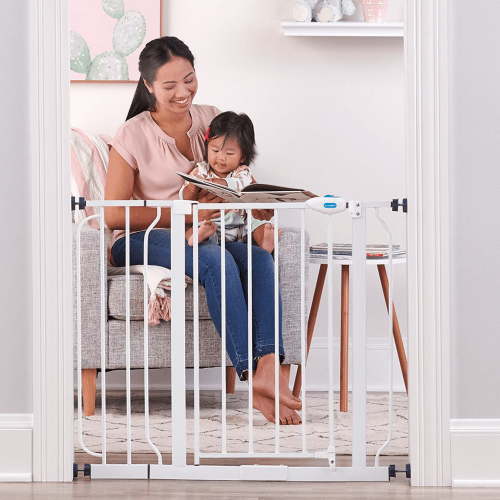 "Regalo Safety Gate with Walk Through Door - Extra Wide 29""-38.5"" for Children Aged 6 to 24 Months"