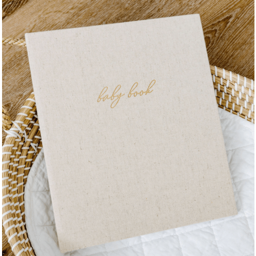 Baby Memory Book + Keepsake Box - Sand