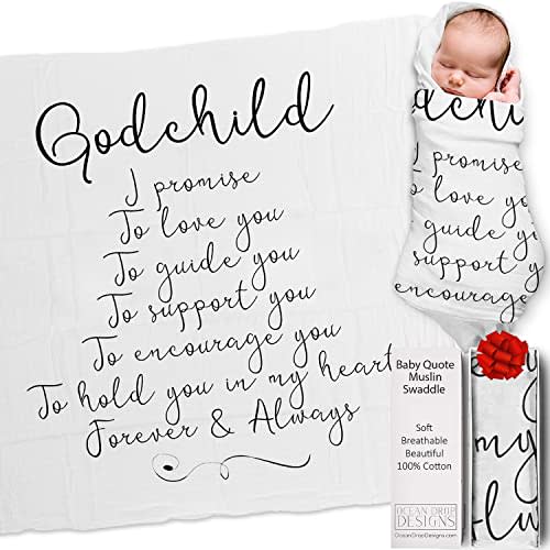Ocean Drop Designs Muslin Swaddle Blankets - Baby Gifts for Boys & Girls - Gender Neutral Christian Newborn Gifts