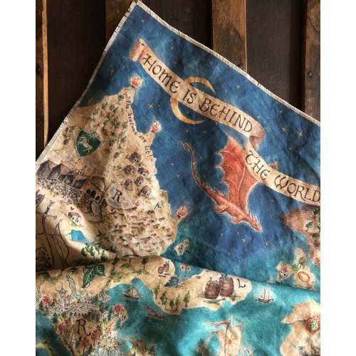 Tolkien-Inspired Medieval Map Wall Tapestry by Talufane — Talufane