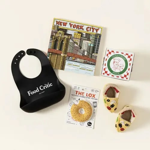 New York City Baby Gift Sets — Baby Gift, Gift Set with Pizza Booties