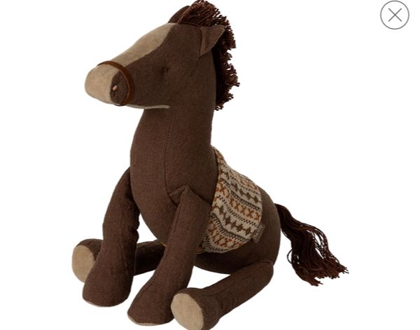Pony in Brown, Soft Toy Horse with Saddle - Maileg - Maileg USA
