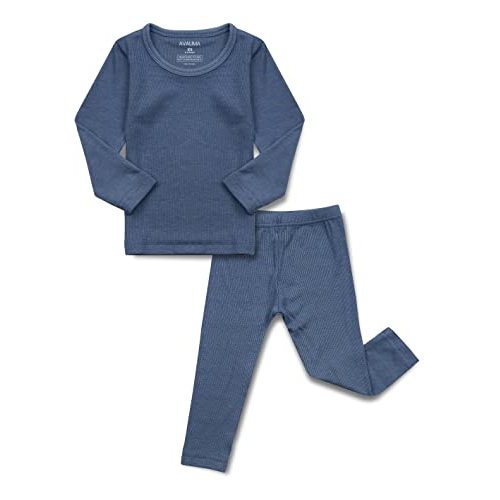 AVAUMA Baby Boys Girls Pajama Set Kids Toddler Snug fit Ribbed Sleepwear pjs for Daily Life Style