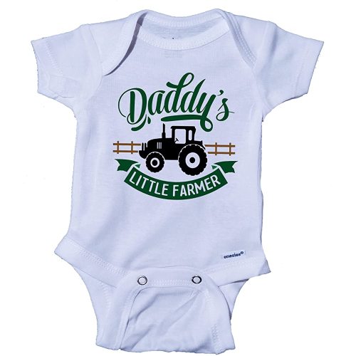 Daddy's Little Farmer Farming Tractor Infant Baby Onesie Bodysuit