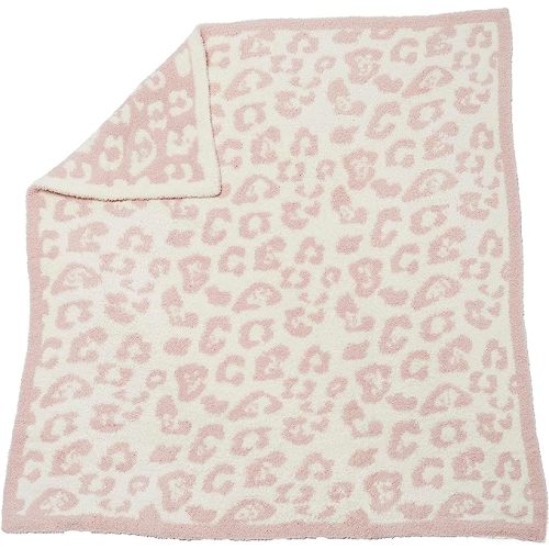 Barefoot Dreams CozyChic Barefoot in The Wild Baby Blanket - Stone/Cream,1 Count (Pack of 1),B683-26-LE