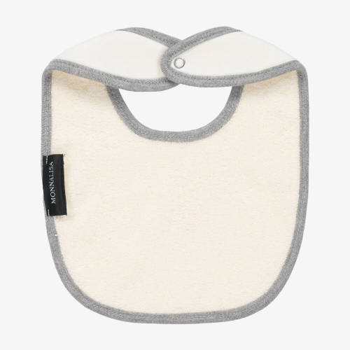 Monnalisa - Baby Girls Ivory Peanuts Cotton Bib | Childrensalon Outlet