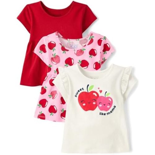 The Children's Place Baby-Girls and Toddler Short Sleeve Everyday Casual Knit Shirt