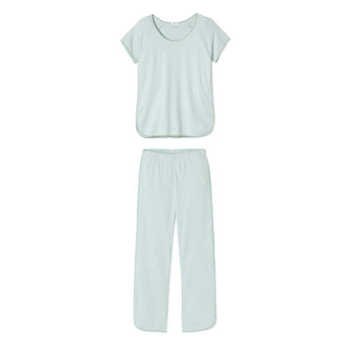 Pima Short-Long Set in Parisian Green — XS / Cropped