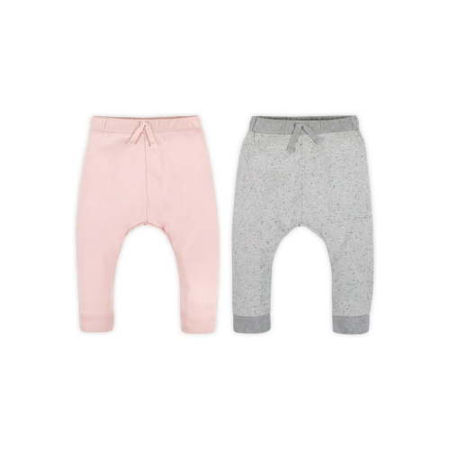 Little Star Organic Baby Girl 2 Pk Harem Legging Jogger Pants, Size Newborn - 24 Months
