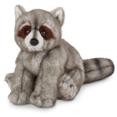 Bearington Rocko Plush Stuffed Animal Raccoon with Soft Faux-Fur, 13 inches