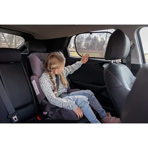 Enovoe car Window Shades for Baby - (4 Pack) - 21"x14" Cling Window Shades for car Baby - car Sun Shade, Glare and UV Rays Protection for Your Child - Baby Window car Shade for Side Window - 4-Pack - Black plain