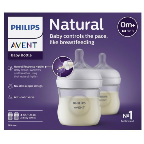Avent Natural Response Feeding Bottle 125ml 2 Pack
