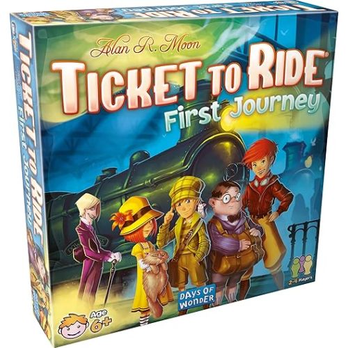 Ticket to Ride: First Journey - A Game by Days Of Wonder - 2 to 4 Players - 15-30-minute Gameplay - A Family Games for Kids - 6+, Multicolor (DO7225)