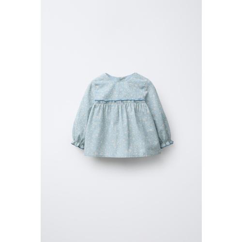 FLORAL PRINT SHIRT - Light blue | ZARA United States