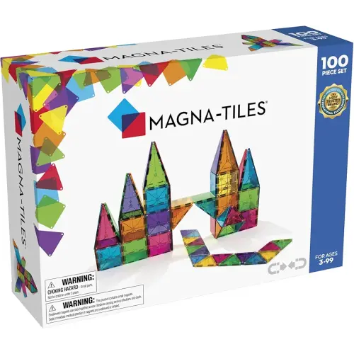 MAGNA-TILES Classic 100-Piece Magnetic Construction Set, The ORIGINAL Magnetic Building Brand