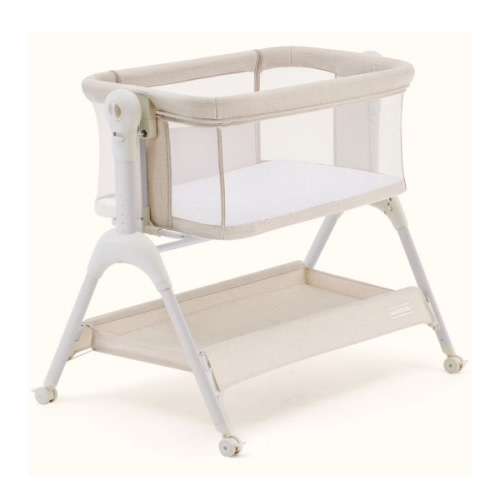 HARPPA Cuddly Sway | 3-in-1 Rocking Baby Bassinet & Bedside Sleeper for Newborns with Mattress for Reflux | Attaches to Bed, Adjustable Heights, Non-Toxic & CPSC Certified | Sturdy Frame, Portable Wheels, Tool-Free Setup, Gentle Rocking | Perfect for Newb