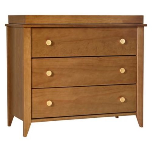 Babyletto Sprout 3-Drawer Changer Dresser with Removable Changing Tray - Chestnut/Natural