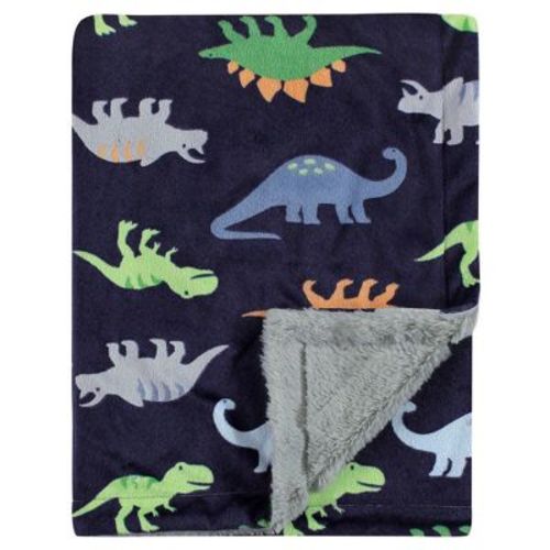 Luvable Friends Infant Boy Plush Blanket, Dinosaurs, One Size