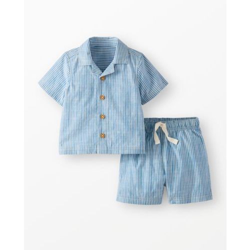 Baby Poplin Button Up Shirt & Shorts Set | Hanna Andersson