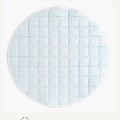 Picnic Gingham Infant Play Mat - Blue | Gooselings