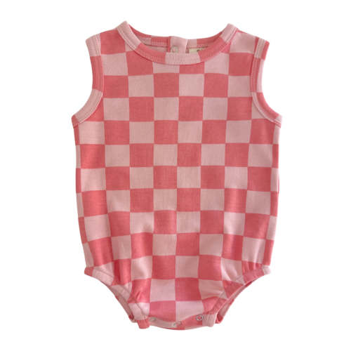 Strawberry/Rosy Checkerboard / Organic Dune Bubble