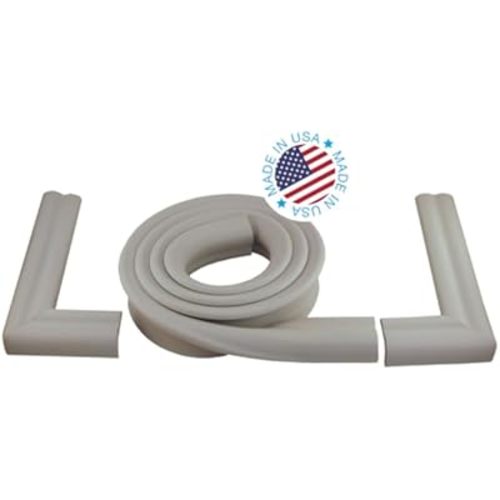 KidKusion Hearth Cushion | Made in USA | Taupe | 8.33 Ft of Padding | Child Safety, Edge and Corner Guard, Baby Proof Fireplace Bumper