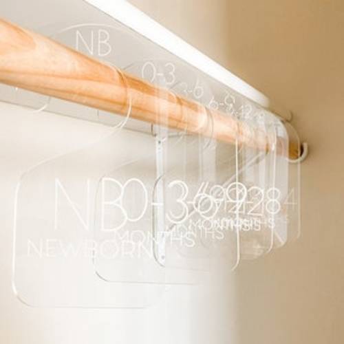 Clear Acrylic Baby Closet Dividers