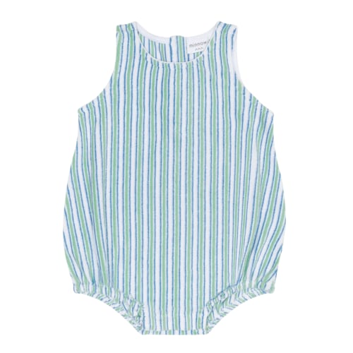 baby tamarin stripe french terry bubble romper