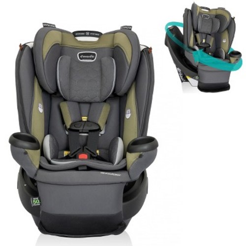Evenflo Revolve 360 Extend All-in-One Rotational Convertible Car Seat with Quick Clean Cover, Color: Rockland