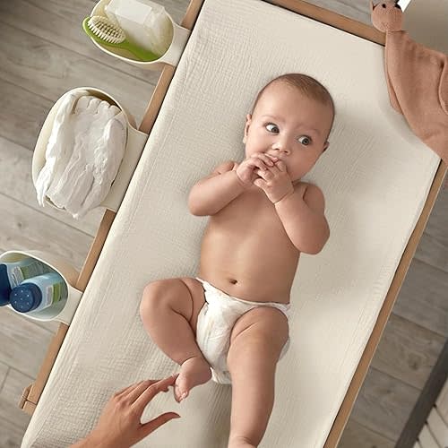 lulumoon Baby Changing Pad Cover: Muslin Diaper Changing Table Pad Cover - Changing Pad Sheets for Girls Boys