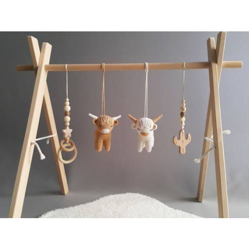 Highland Cows Baby Play Gym Toys Farm Longhorn Cows Gym - Etsy