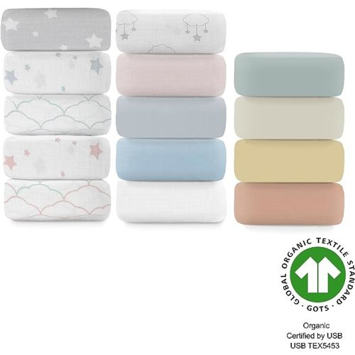 Newton Baby Fitted Crib Sheet (2-Pack) - Ultra Breathable and Soft, Organic Cotton, Fits All Standard Cribs, Pink