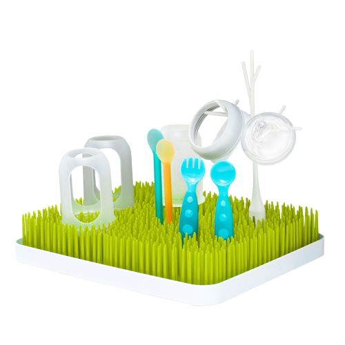 Boon Baby Grass Accessory Dishwasher Safe LAWN Countertop Drying Rack, Spring Green