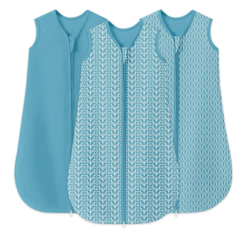 Amazon.com: SWEET DOLPHIN Baby Sleep Sack 0-6 Months - 100% Cotton 2-Way Zipper TOG 0.5 Infant Wearable Blanket, Newborn Essentials Toddler 3 Pack Sleeping Sacks - Peacock Blue : Baby