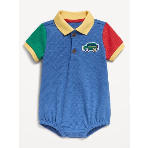 Short-Sleeve Polo One-Piece for Baby | Old Navy