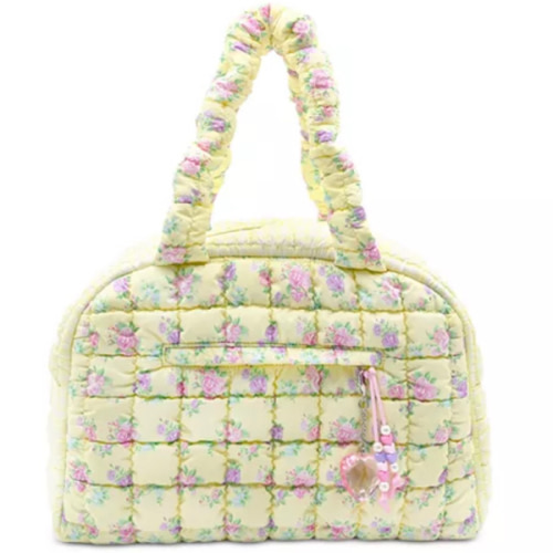 Girls' Floral Print Scrunch Medium Duffel Bag