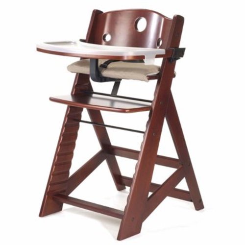 Keekaroo Height Right HIGH Chair with Tray- MAHOGANY