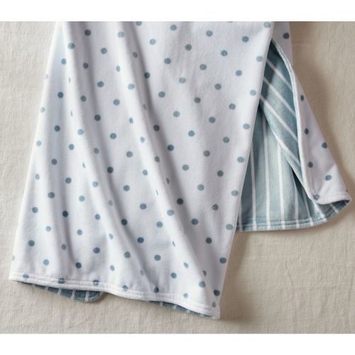 Dot & Stripe Chamois Baby Blanket