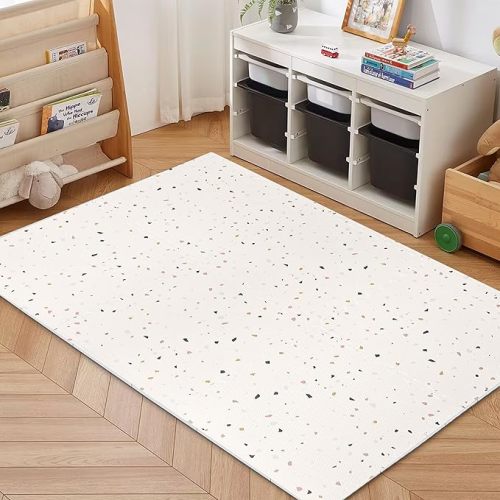 Play Mat for Baby, Toddler and Infants, Six Interlocking Tiles Made with Soft Non-Toxic EVA Foam, 4x6 feet (Multi Terrazzo)