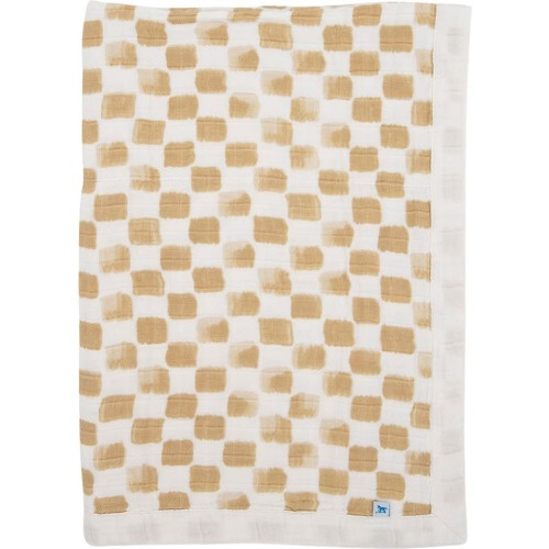 little unicorn Cotton Muslin Baby Quilt, Adobe Checker
