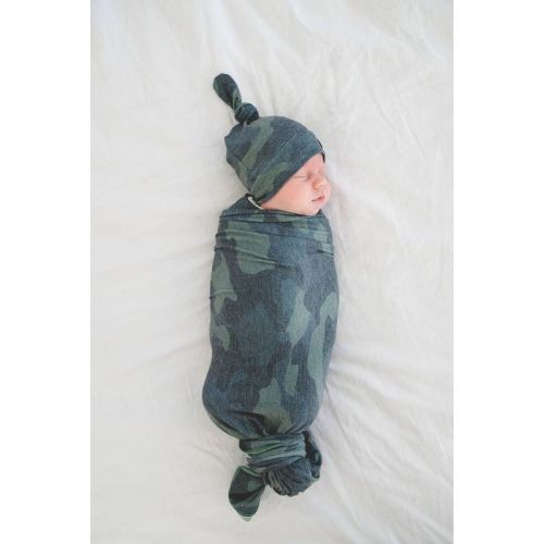 Copper Pearl Diesel Knit Swaddle Blanket, Color: Hunter