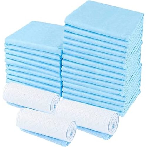 100 Pack Baby Disposable Changing Pad Liners, 17 inches x 13 inches, Breathable Skin-Friendly, Leakproof Quick Drying, high Absorbent Diaper Changing Pads