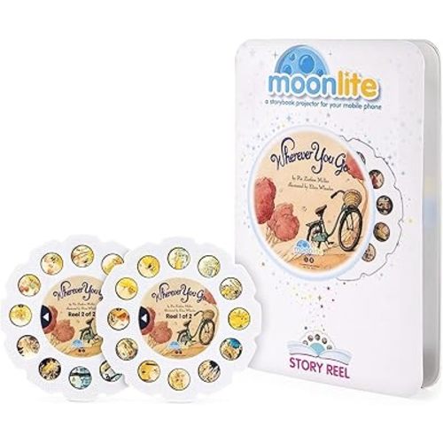 Moonlite Storybook Reels for Flashlight Projector, Kids Toddler | Wherever You Go | Story Reel Pack for 12 Months and Up