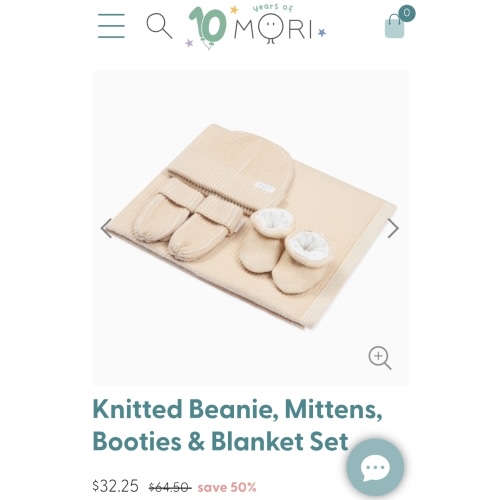 Knitted Beanie, Mittens, Booties & Blanket Set | Knitted Babywear | MORI US