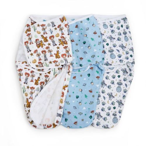 aden + anais essentials Easy Swaddle Wrap Quick Change - Toy Story - 0-3 Months - 3pk