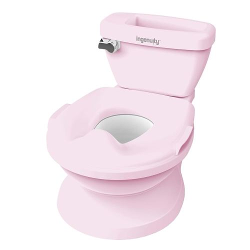 Summer by Ingenuity My Size Potty Pro in Pink, Infant Potty Training Toilet, Lifelike Flushing Sound, for Ages 18 Months, Up to 50 Pounds