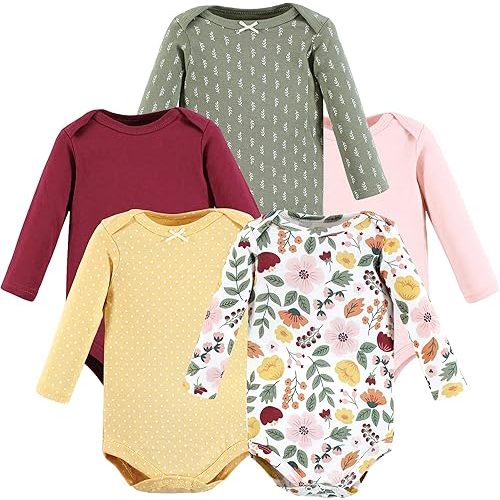 Hudson Baby unisex-baby Cotton Long-sleeve Bodysuits